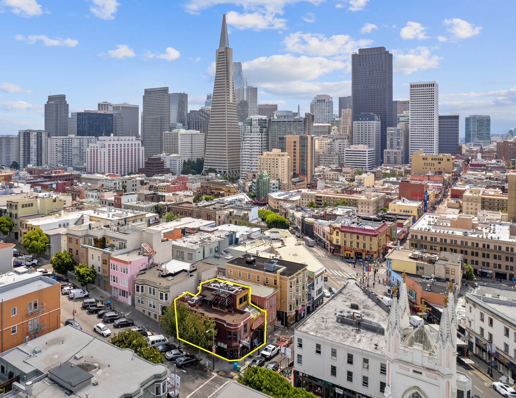 Aerial view of North Beach neighborhood
